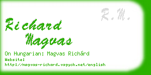 richard magvas business card